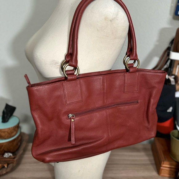 Hobo International Tote Shoulder Burgundy Finest Top Grain Leather Bag - Picture 1 of 8